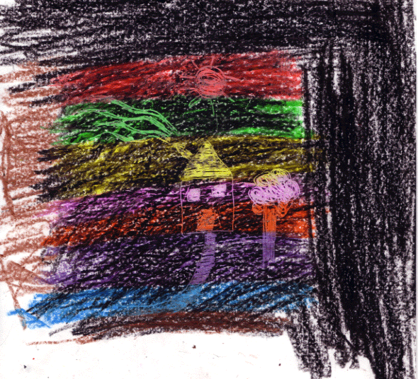 Drawings provided by a child who has been in detention at Port Hedland for 22 months.