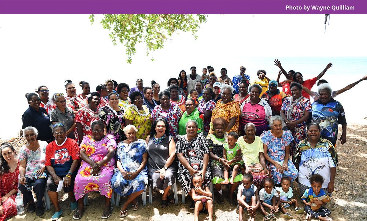 June Oscar with Torres Strait Islander women