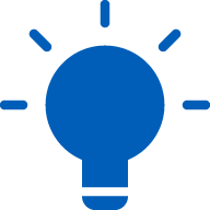 graphic of a lightbulb, suggesting ideas or thoughts