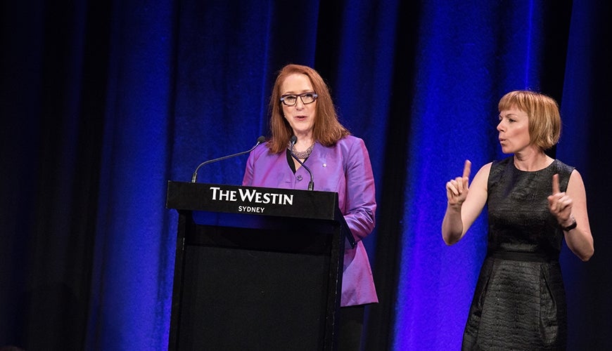 Commission President Rosalind Croucher AM at the 2018 Human Rights Awards