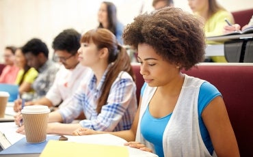 students at a university lecture