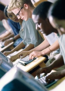 Students on mac computers