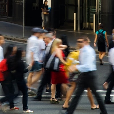 people walking in the city