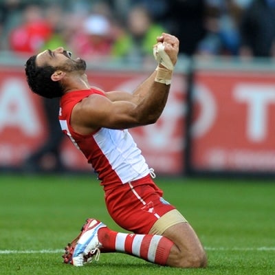 Adam Goodes on the field