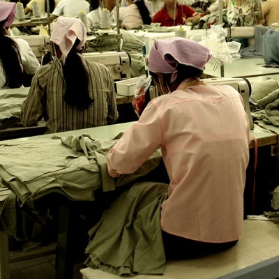 Women working in garment factory