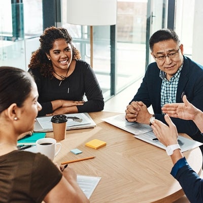 work meeting with older workers